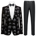 Men's Fashion Jellyfish Sequined Black Tuxedo Jacket