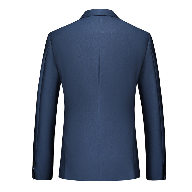 Men’s 3-Piece Two Button Classic Style Navy Blue Business Suit