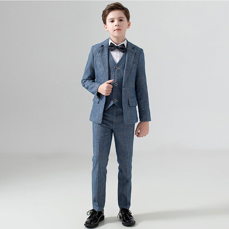 Boy's Classic 3-Piece Suit Formal Tuxedo Blue