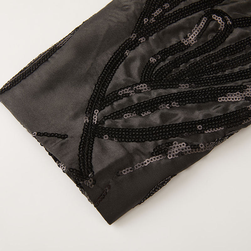 Men's Shawl Lapel Subtile Sequin Embroidery Black Tuxedo