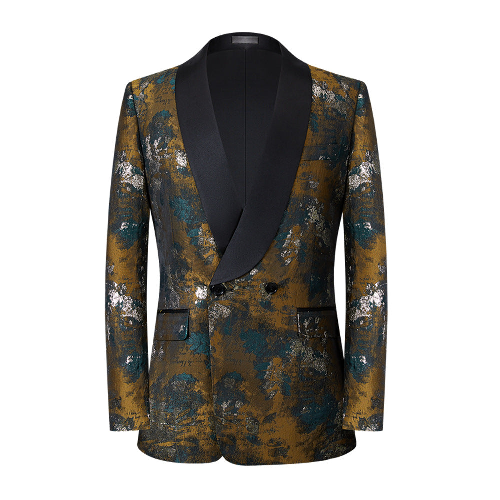 Men's Jacquard Embroidered Painting Tuxedo Jacket