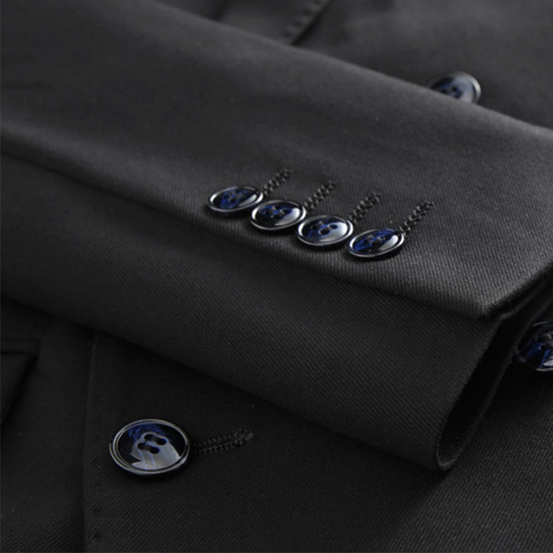 Men’s 3-Piece Classic Double-breasted Black Business Suit