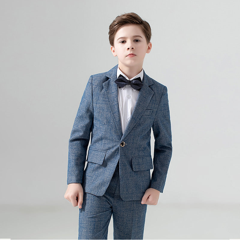 Boy's Classic 3-Piece Suit Formal Tuxedo Blue
