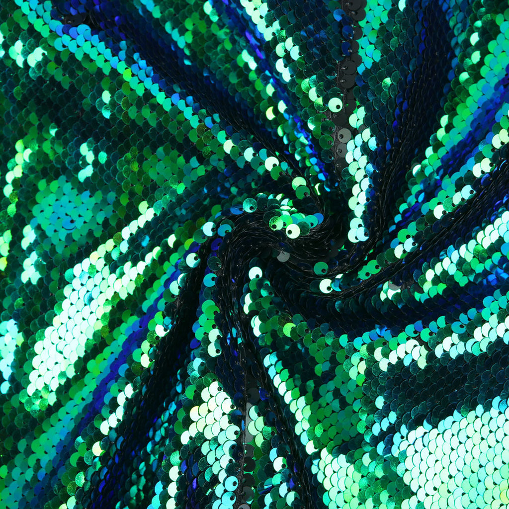 Men's Shawl Lapel Gradient Sequin Teal Green Tuxedo