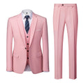Men's 3-Piece Paisley Stylish Pink Suit for Men