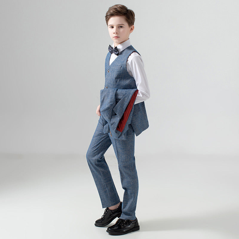 Boy's Classic 3-Piece Suit Formal Tuxedo Blue