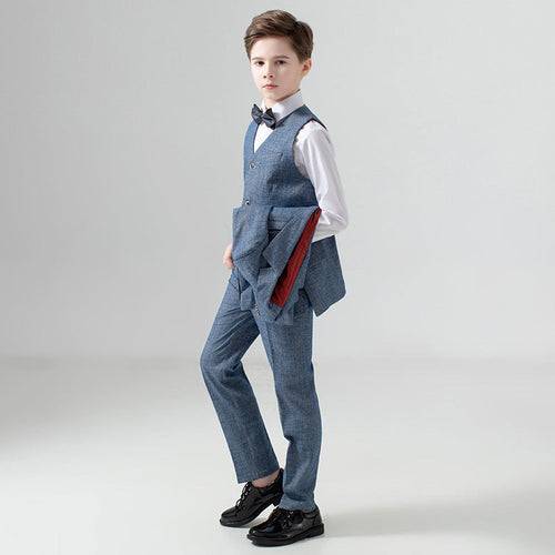 Boy's Classic 3-Piece Suit Formal Tuxedo Blue