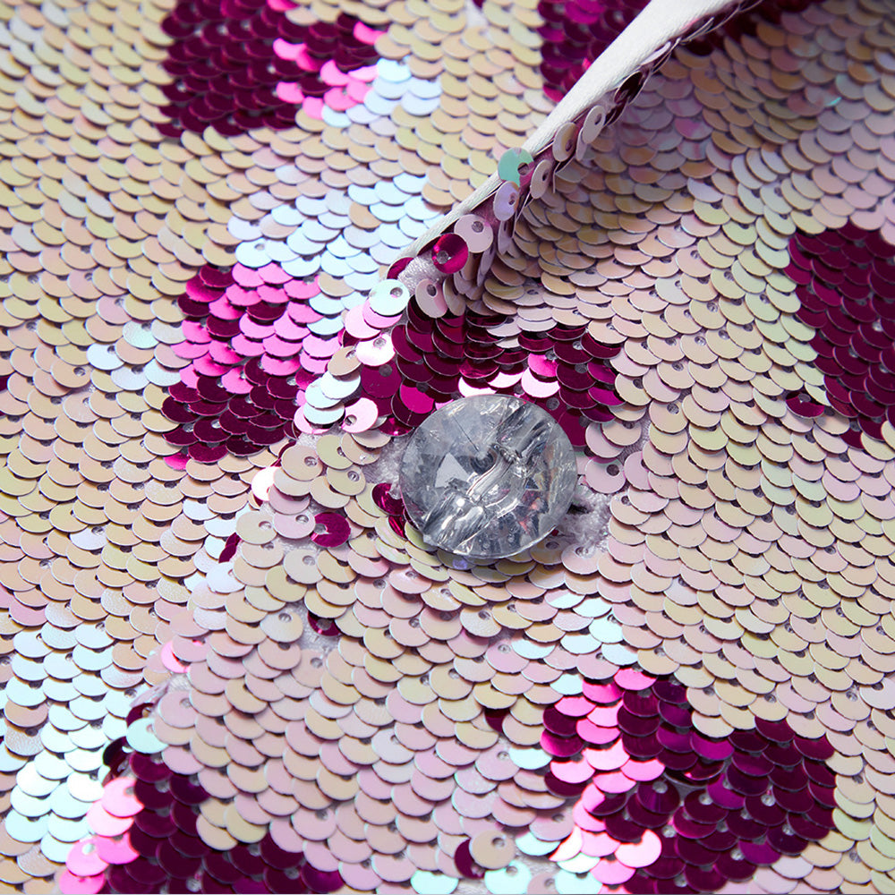 Men's Rosy Hearts Design Full Sequin White Tuxedo Jacket