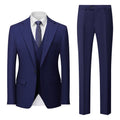 Men's Three-Piece One-Button Navy Business Suit