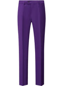 Men's Classic Purple Suit Pants Slim Fit Formal Trousers