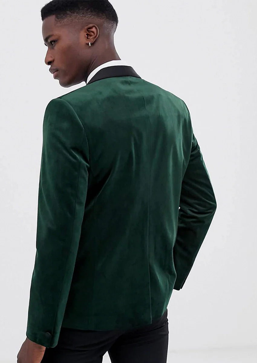 Men's Emerald Green Tuxedo Luxurious Velvet