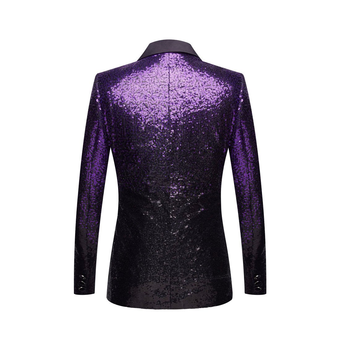 Men's Gradient Sparkling Purple and Black Sequin Jacket