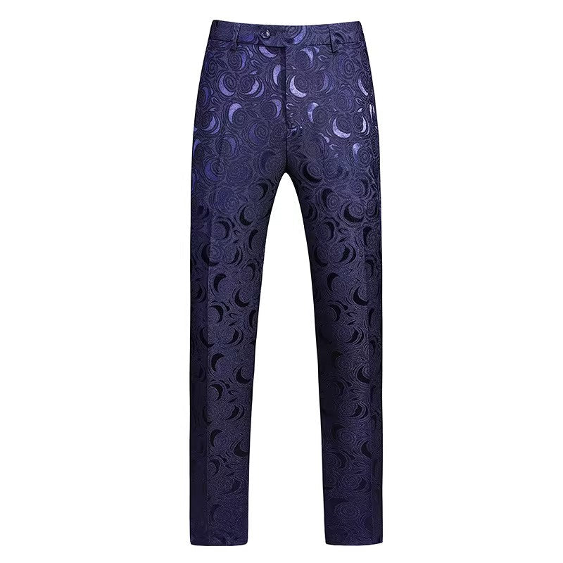 【Combination Special 】Men's Rose Embroidery Navy Pants