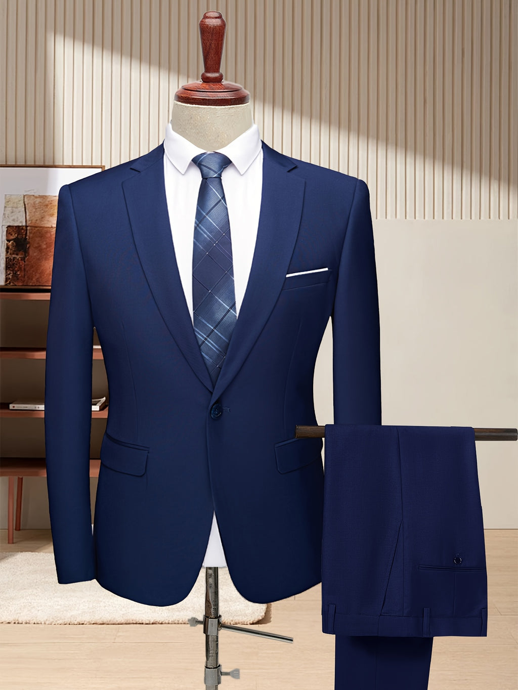 3pcs Classic Tuxedo Suit - Formal Suit For Men - High Quality, Comfortable Fit, Stylish Lapel For Weddings, Parties, Formal Events, Business Meetings And Special Occasions