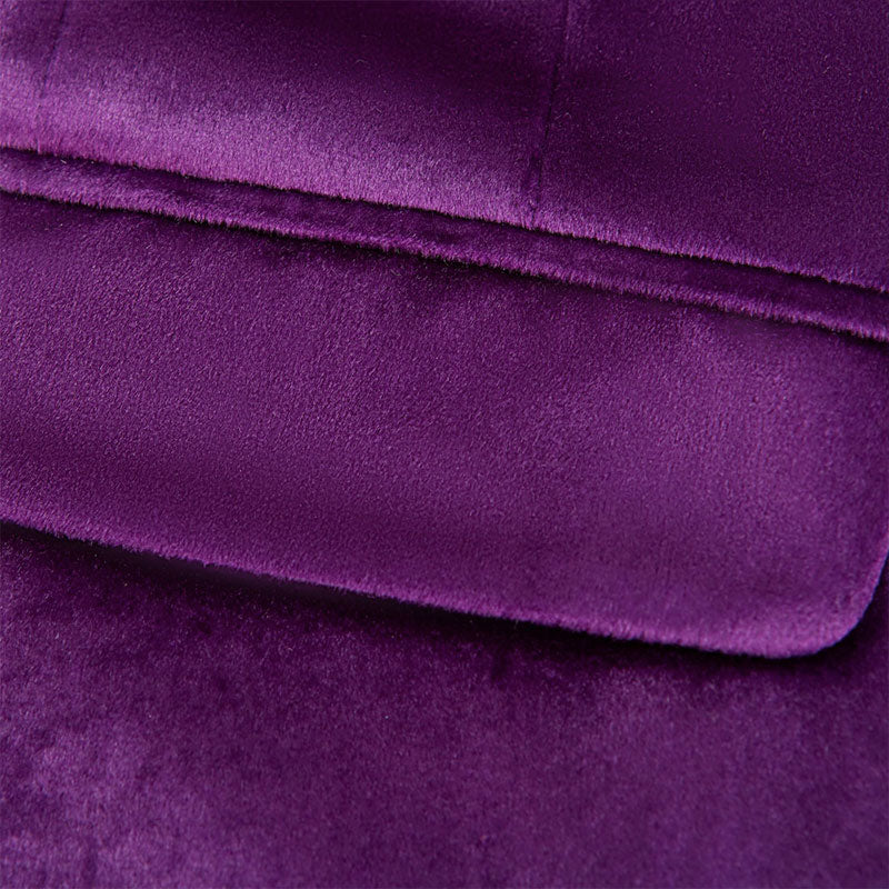 Men's Classic Velvet Closure Collar Purple Tuxedo
