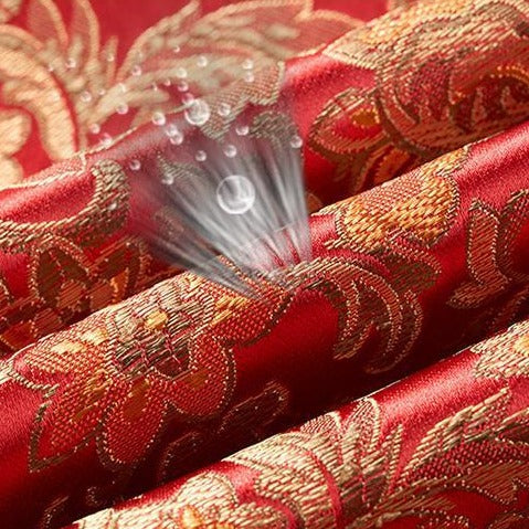 Men's 2-piece Floral Pattern Jacquard Red Tuxedo