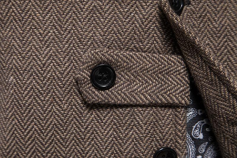 Men's Tweed Vintage Casul Brow Vest