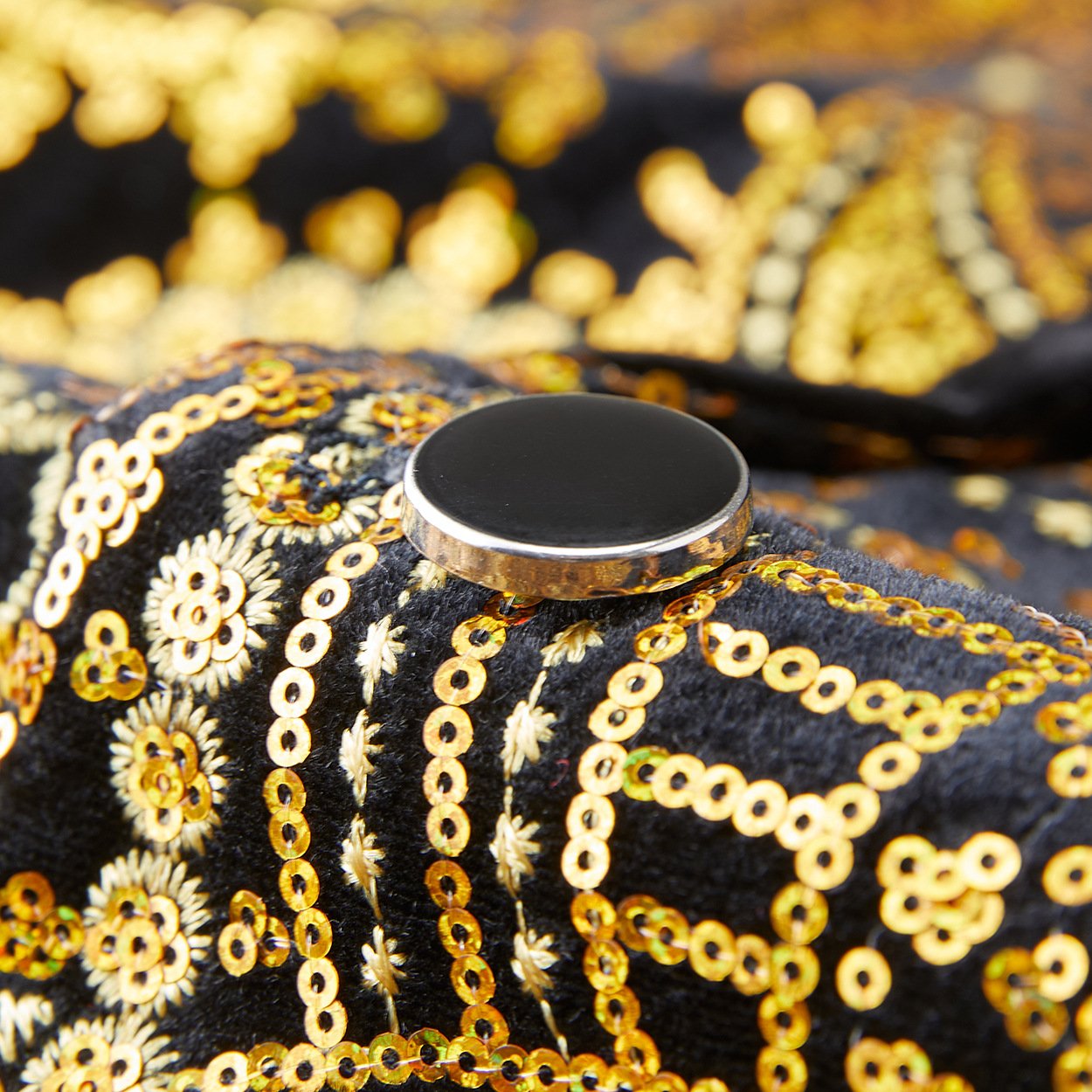 Men's Sequin Paisley Golden Tuxedo Jacket