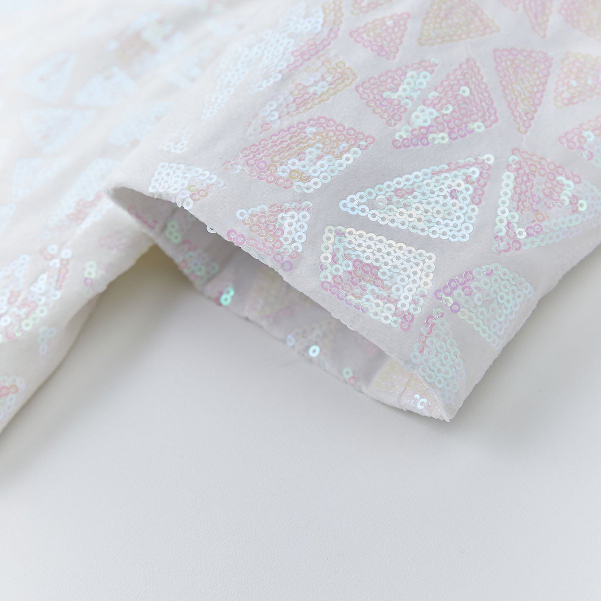 Men's Sequin Pink Geometric Mosaic White Tuxedo