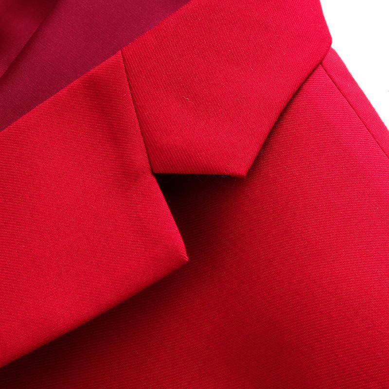 Men’s 3-Piece Classic Double-breasted Red Suit
