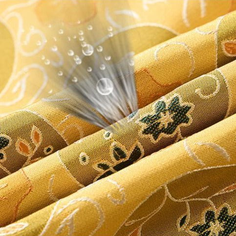 Men's 2-piece Floral Pattern Jacquard Yellow Tuxedo