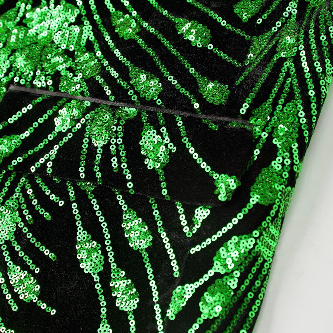 Men's Sequin Jacket Green Falling Stars