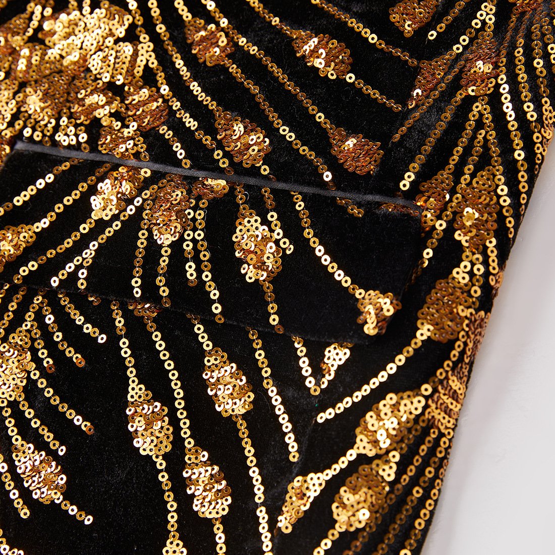 Men's Sequin Jacket Golden Falling Stars