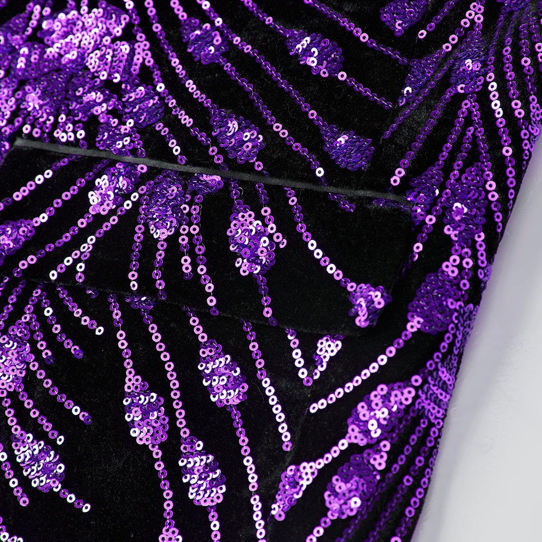 Men's Sequin Purple Jacket Falling Stars
