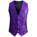 Men's Stylish Single-Breasted Purple Vest
