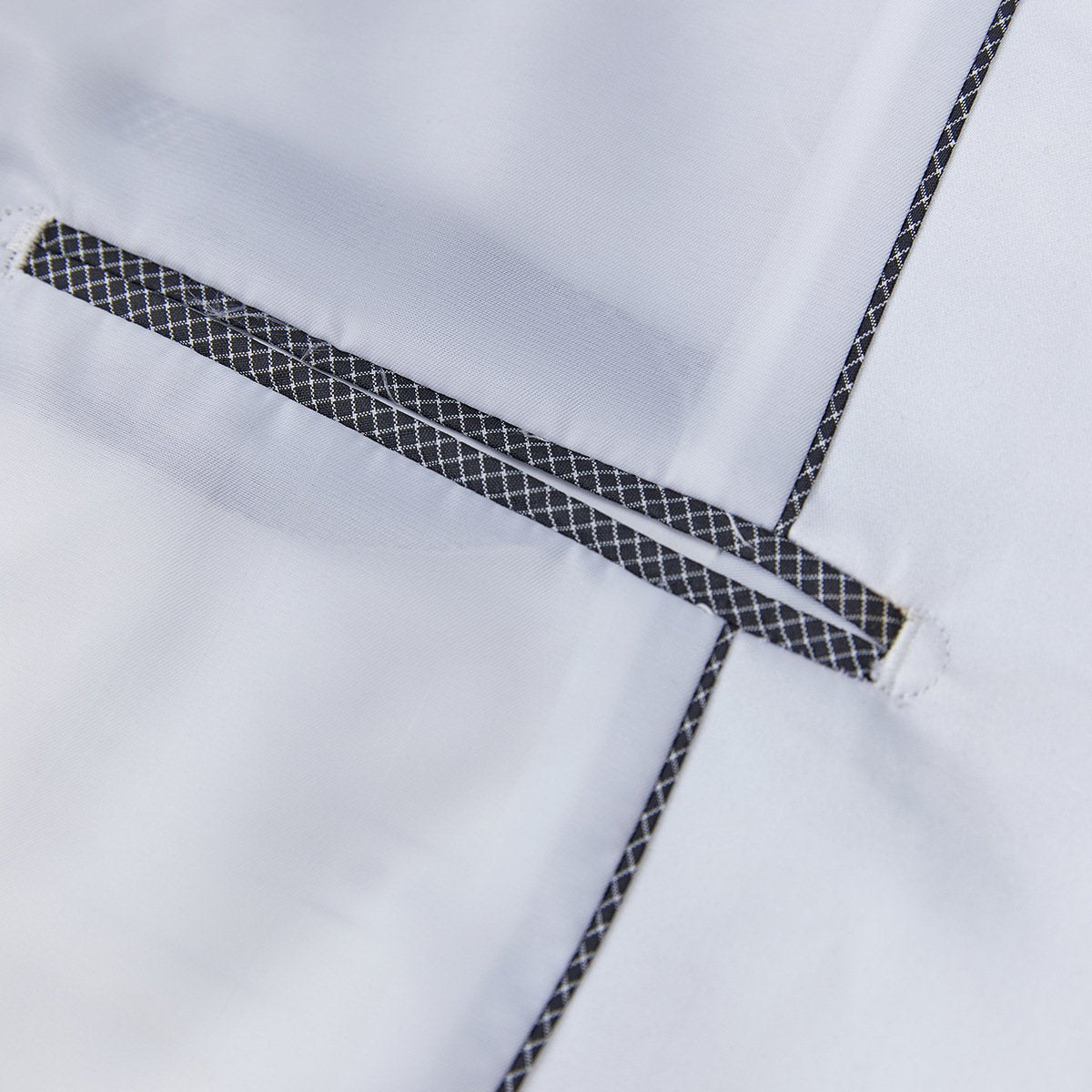 Men's Silver Sequin Geometric Mosaic White Tuxedo