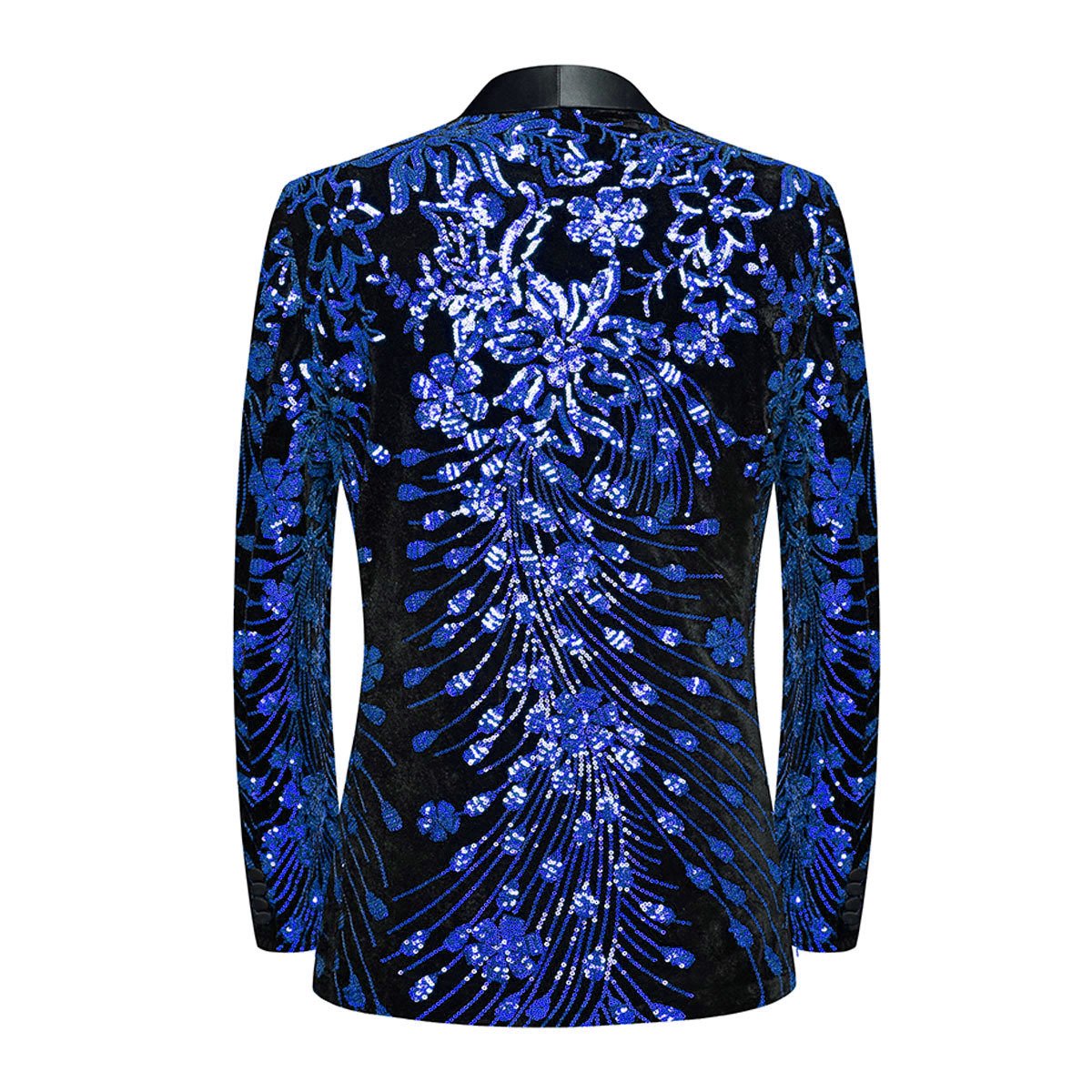 Men's Sequin Navy Jacket Blue Falling Stars