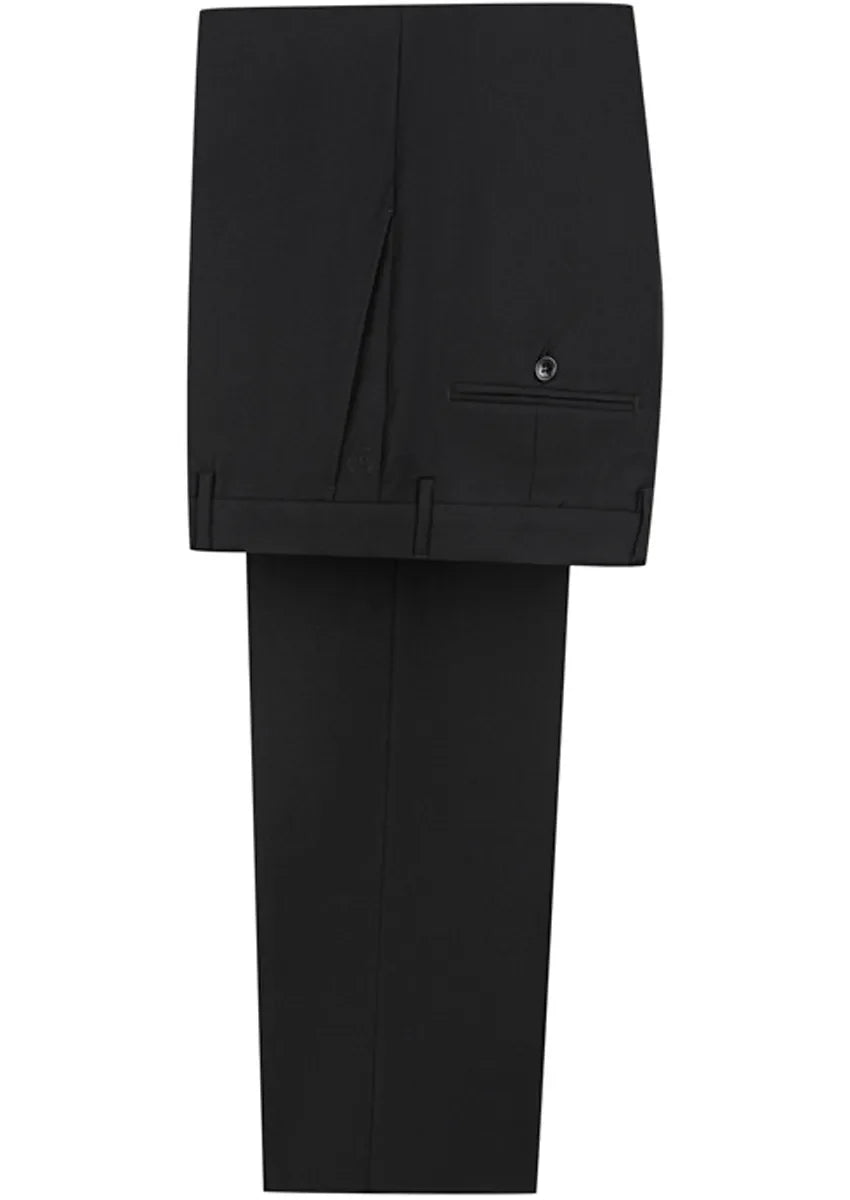Men's 3-Piece Shawl Collar Leaf Jacquard Black Tuxedo