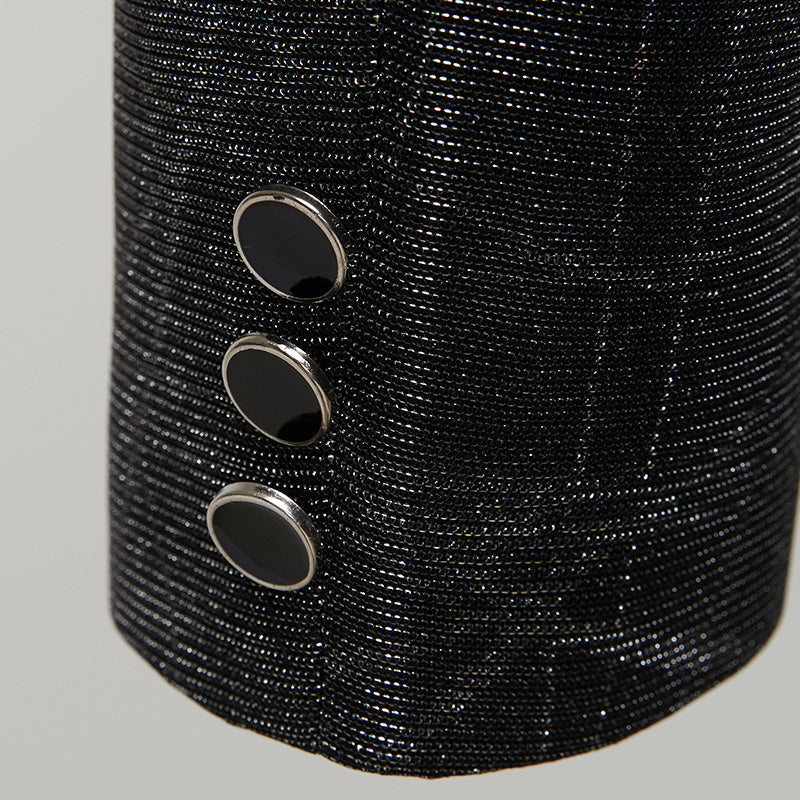 Men's 2-Piece Black Tuxedo Duo with Silver Trim