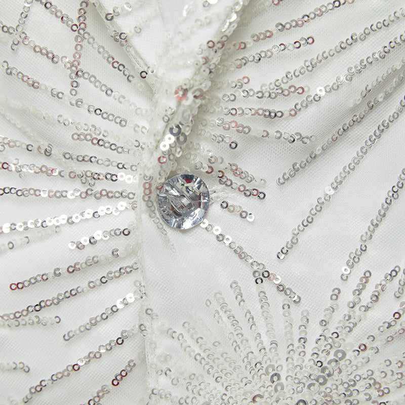 Men's 2-Piece Shimmering Fireworks Ivory Cream Tuxedo